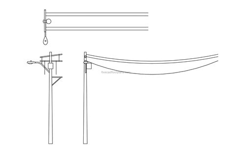 electrical post drawing